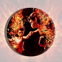 Nezha Anime tinplate brooch ba...