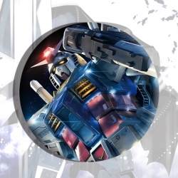 Gundam Anime tinplate brooch b...
