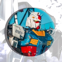 Gundam Anime tinplate brooch b...