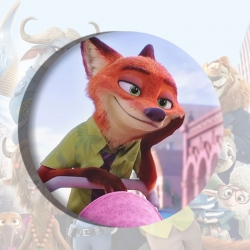Zootopia Anime tinplate brooch...