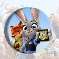 Zootopia Anime tinplate brooch...