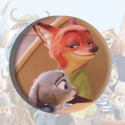 Zootopia Anime tinplate brooch...