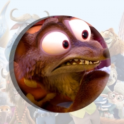 Zootopia Anime tinplate brooch...