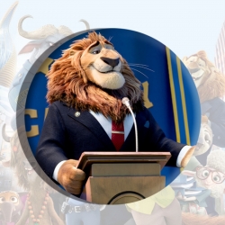 Zootopia Anime tinplate brooch...