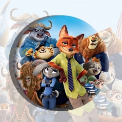 Zootopia Anime tinplate brooch...