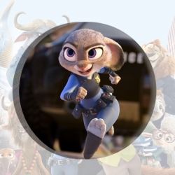 Zootopia Anime tinplate brooch...