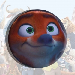 Zootopia Anime tinplate brooch...