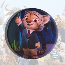 Zootopia Anime tinplate brooch...