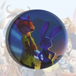 Zootopia Anime tinplate brooch...