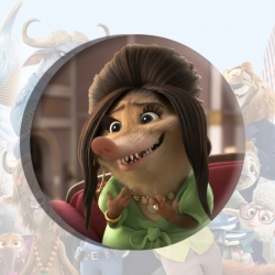 Zootopia Anime tinplate brooch...