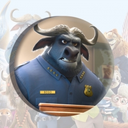 Zootopia Anime tinplate brooch...