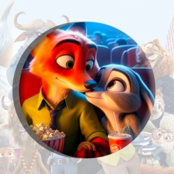 Zootopia Anime tinplate brooch...