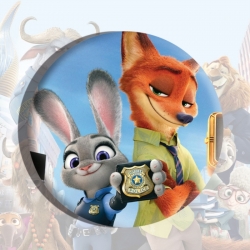 Zootopia Anime tinplate brooch...