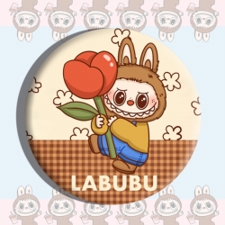 Labubu Anime tinplate brooch b...