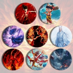 Nezha Anime tinplate brooch ba...