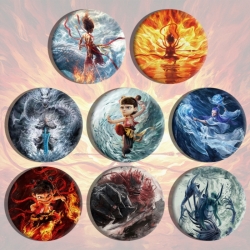 Nezha Anime tinplate brooch ba...