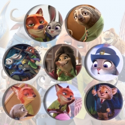 Zootopia Anime tinplate brooch...