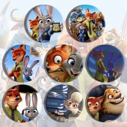 Zootopia Anime tinplate brooch...