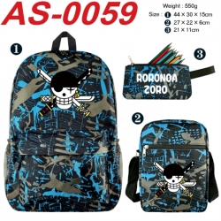 One Piece Anime canvas backpac...