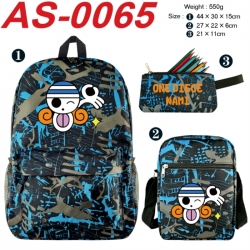 One Piece Anime canvas backpac...
