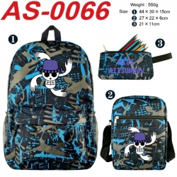 One Piece Anime canvas backpac...