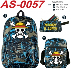 One Piece Anime canvas backpac...