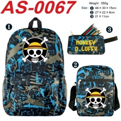 One Piece Anime canvas backpac...