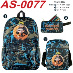 Naruto Anime canvas backpack b...
