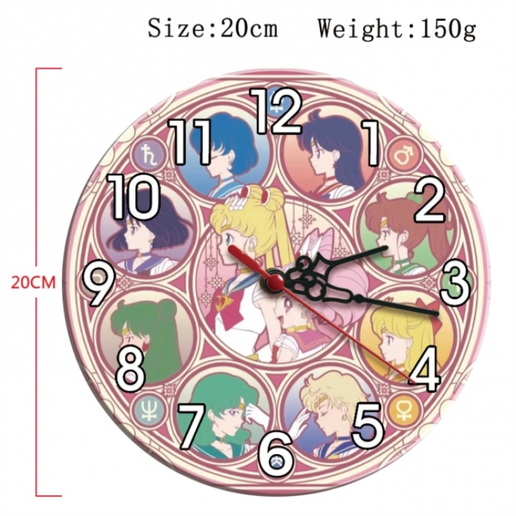 sailormoon Anime print alarm clock wall clock personality packaging diameter 20cm
