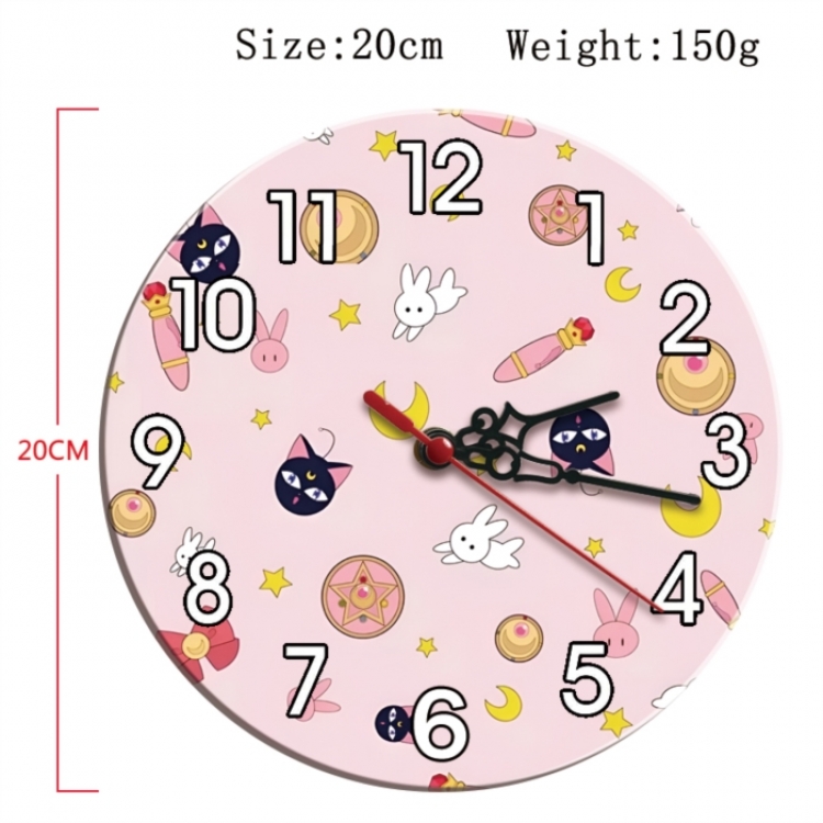 sailormoon Anime print alarm clock wall clock personality clock packaging size 25X25X4cm