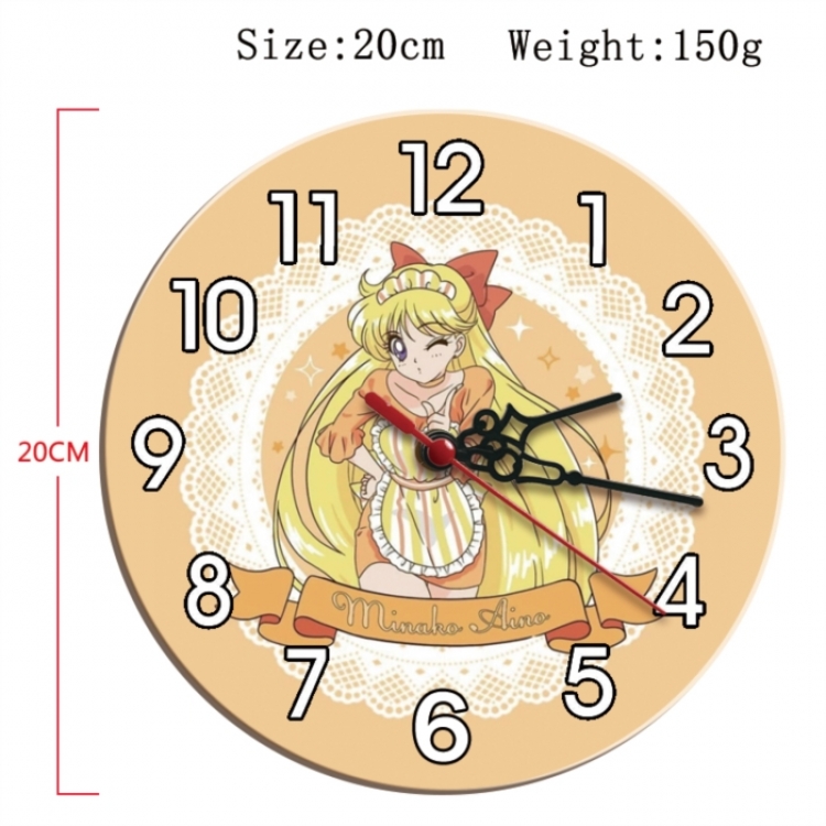 sailormoon Anime print alarm clock wall clock personality clock packaging size 25X25X4cm
