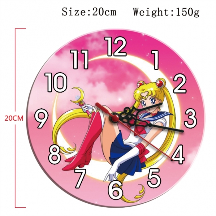 sailormoon Anime print alarm clock wall clock personality packaging diameter 20cm