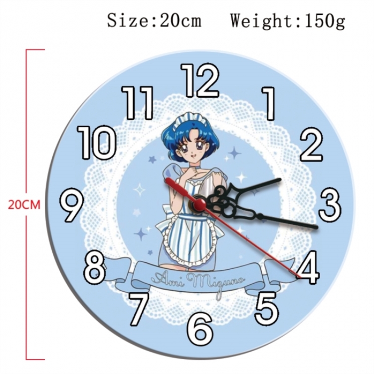 sailormoon Anime print alarm clock wall clock personality packaging diameter 20cm