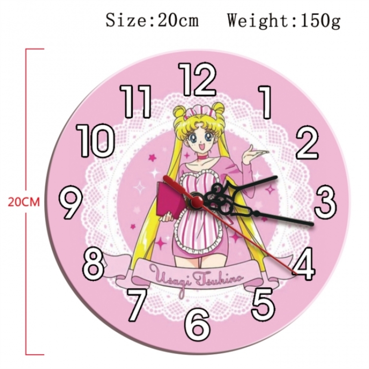 sailormoon Anime print alarm clock wall clock personality clock packaging size 25X25X4cm