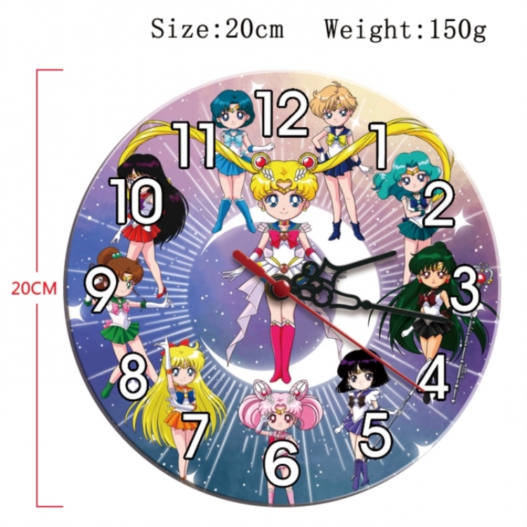 sailormoon Anime print alarm clock wall clock personality packaging diameter 20cm