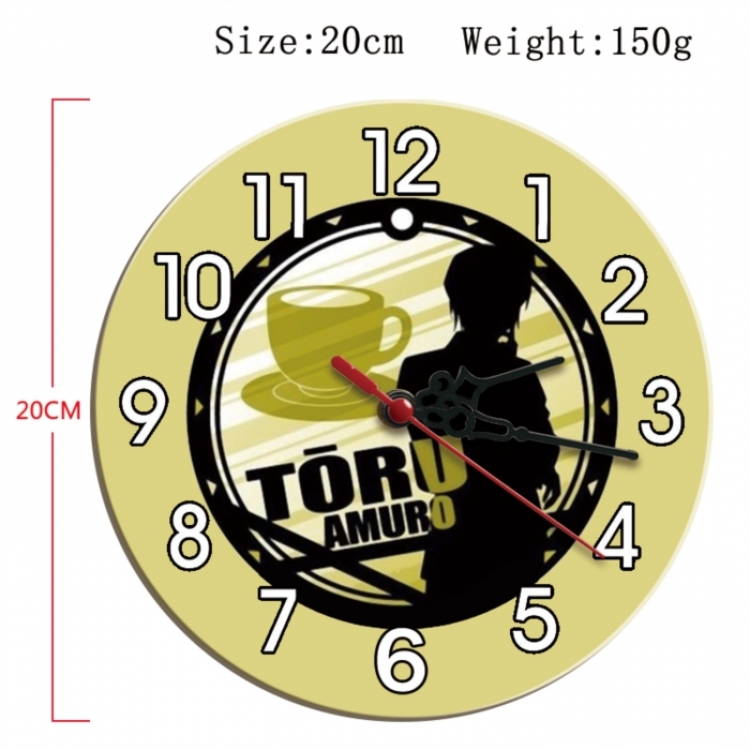 Detective conan Anime print alarm clock wall clock personality clock packaging size 25X25X4cm