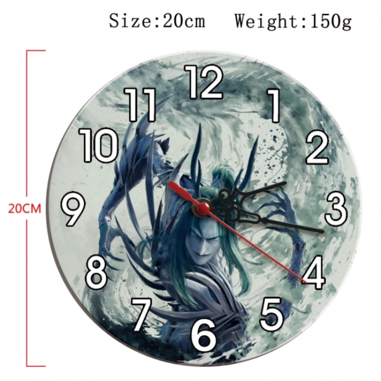 Nezha Anime print alarm clock wall clock personality clock packaging size 25X25X4cm