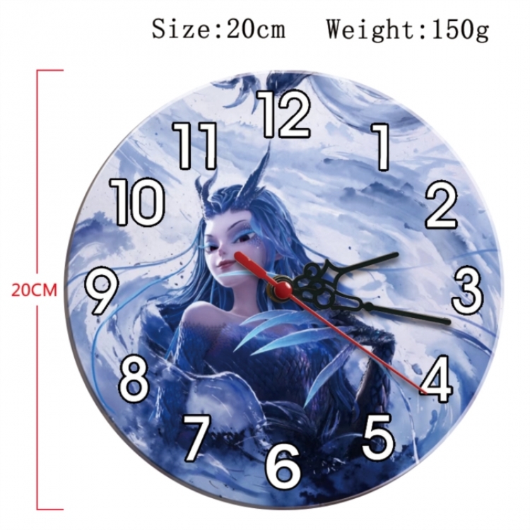 Nezha Anime print alarm clock wall clock personality clock packaging size 25X25X4cm