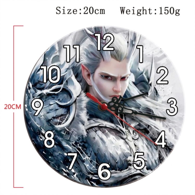 Nezha Anime print alarm clock wall clock personality packaging diameter 20cm