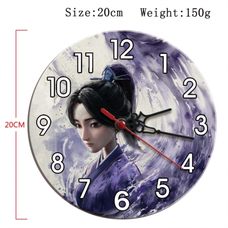 Nezha Anime print alarm clock wall clock personality clock packaging size 25X25X4cm