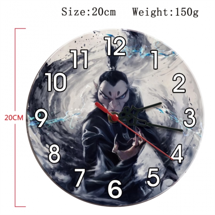 Nezha Anime print alarm clock wall clock personality packaging diameter 20cm