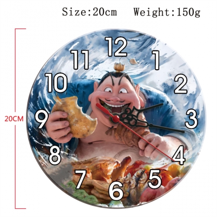 Nezha Anime print alarm clock wall clock personality clock packaging size 25X25X4cm