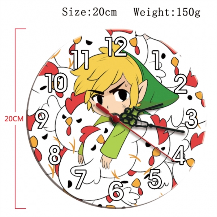 The Legend of Zelda Anime print alarm clock wall clock personality packaging diameter 20cm