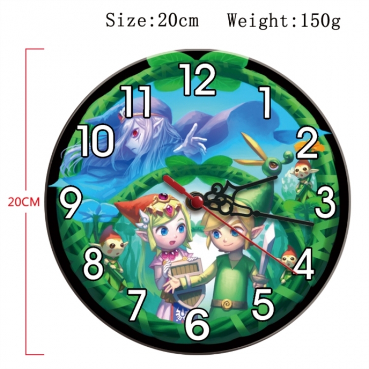 The Legend of Zelda Anime print alarm clock wall clock personality packaging diameter 20cm