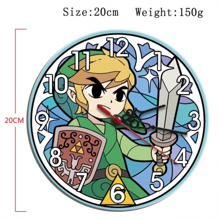 The Legend of Zelda Anime print alarm clock wall clock personality packaging diameter 20cm