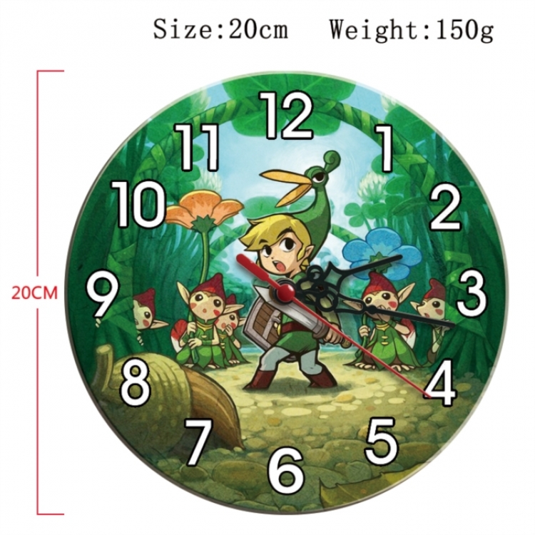 The Legend of Zelda Anime print alarm clock wall clock personality packaging diameter 20cm