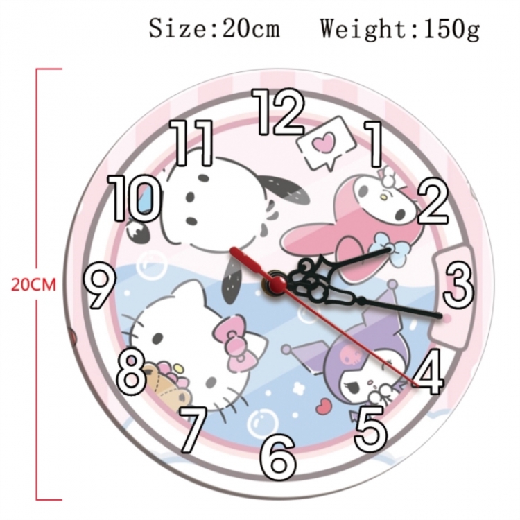 sanrio Anime print alarm clock wall clock personality packaging diameter 20cm