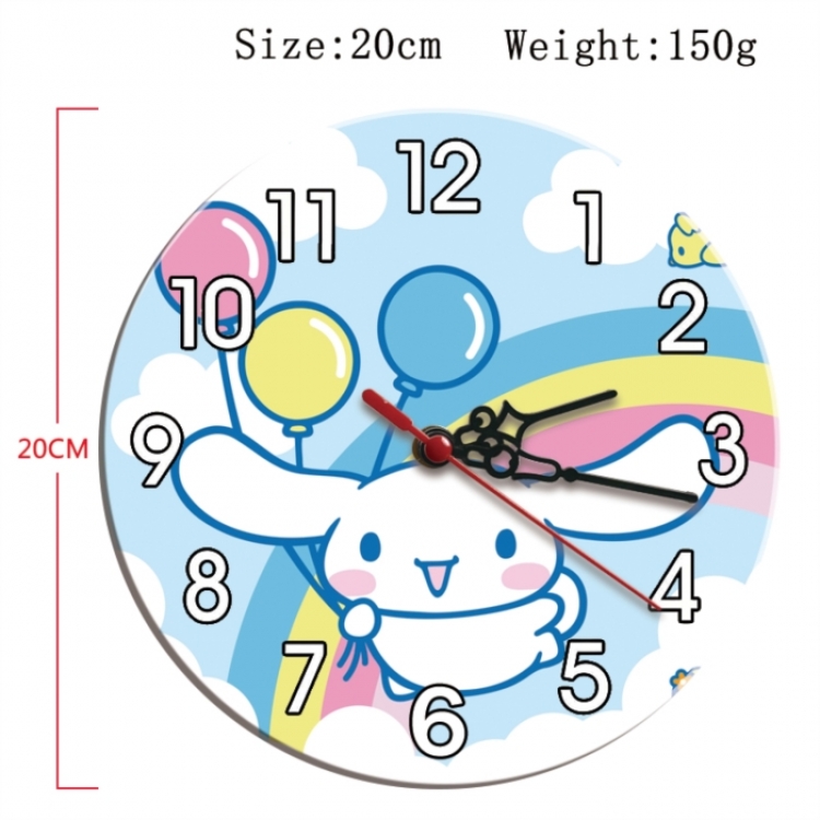 sanrio Anime print alarm clock wall clock personality packaging diameter 20cm