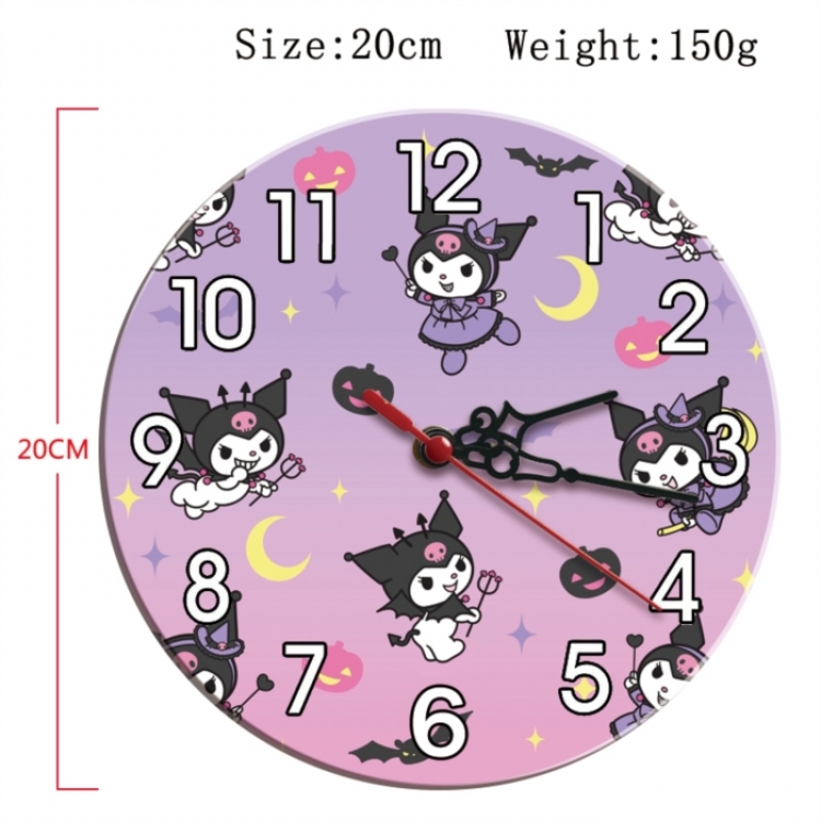 sanrio Anime print alarm clock wall clock personality packaging diameter 20cm