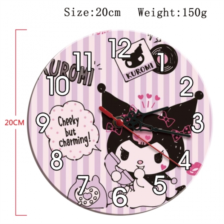 sanrio Anime print alarm clock wall clock personality packaging diameter 20cm